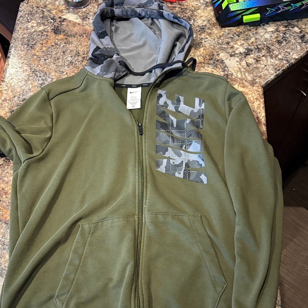 Nike Olive Green Dri-FIT Hoodie